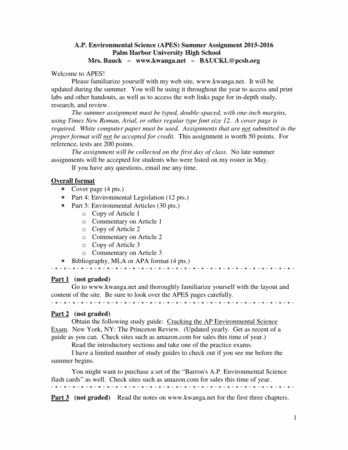 Barron's AP Environmental Science