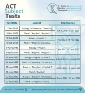 Act subject test chemistry
