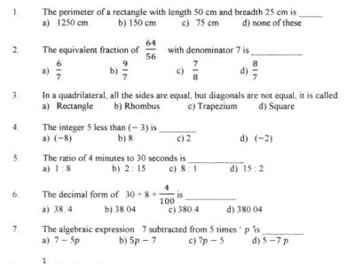 Maths Past Papers: A Simple Guide to Mathematics Paper 6